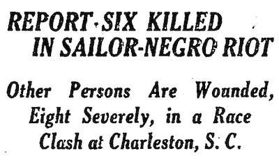 Charleston, South Carolina Race Riot (1919)