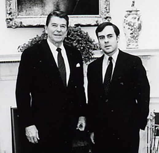 Howard Kent Walker (right) and Ronald Reagan, Oval Office, March 11, 1982