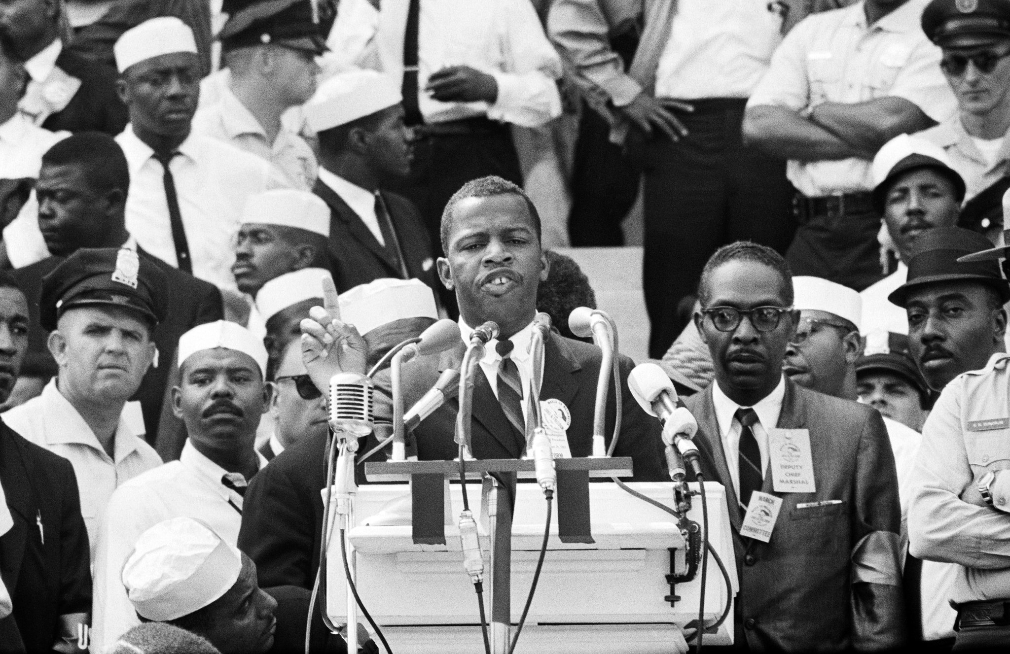 John Lewis speaking, March on Washington, 1963