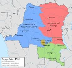 Map of the Congo, 1961