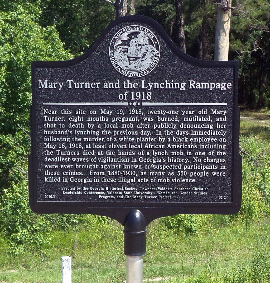 Mary Turner Historic Marker