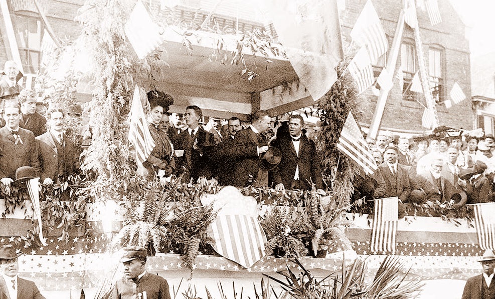 Theodore Roosevelt and Booker Washington at Tuskegee Institute, 1905 