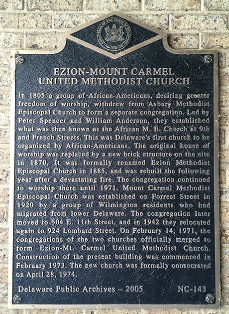 Ezion-Mount Carmel United Methodist Church, Wilmington, Delaware (1789-  )