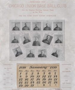 1899 Chicago Unions Calendar