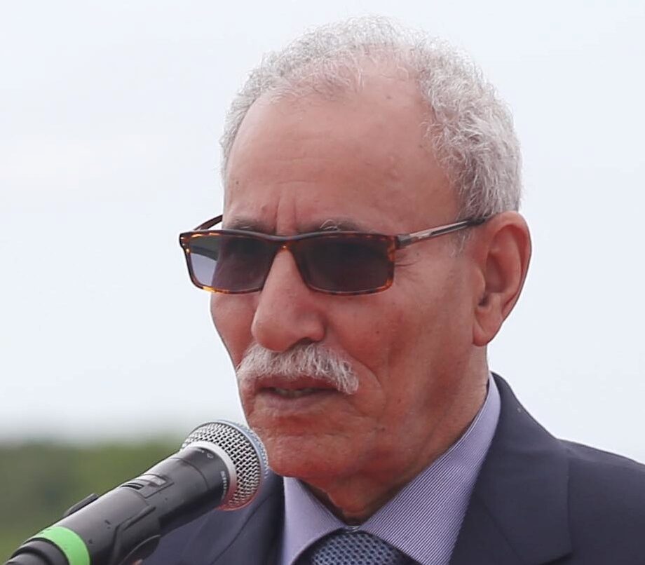 Brahim Ghali speaking into a microphone in 2019||Brahim Ghali (Al-Monitor)