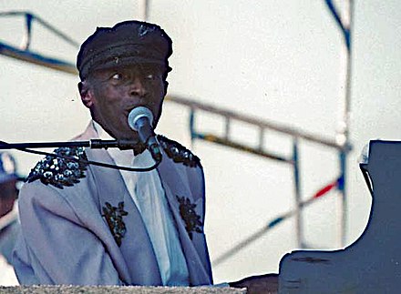 Charles Brown at the Long Beach Blues Festival in 1996