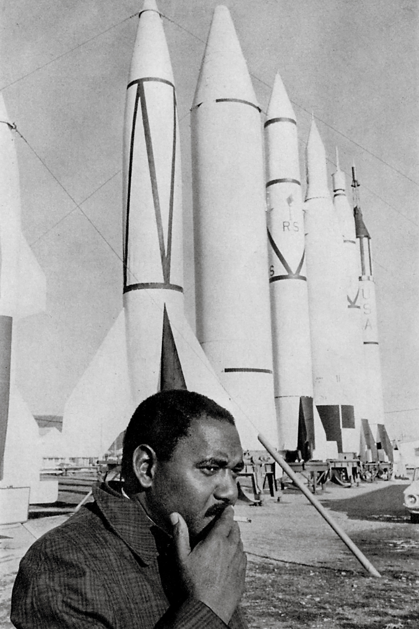 Clyde Foster with NASA Rockets