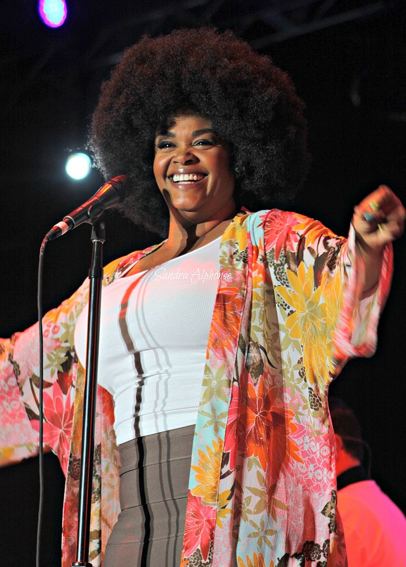 Jill Scott performing live as part of "Jazz in the Gardens"