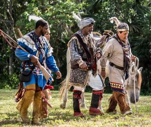 Maroon and Seminole Reenactors, December 8, 2016 (Seminole Tribune)