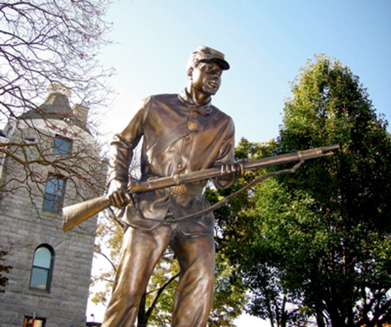 Monument to First Kansas Colored Infantry Soldier at Butler, Bates County, Missouri