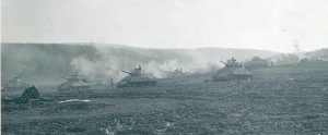 Sherman Tanks Advancing into Germany