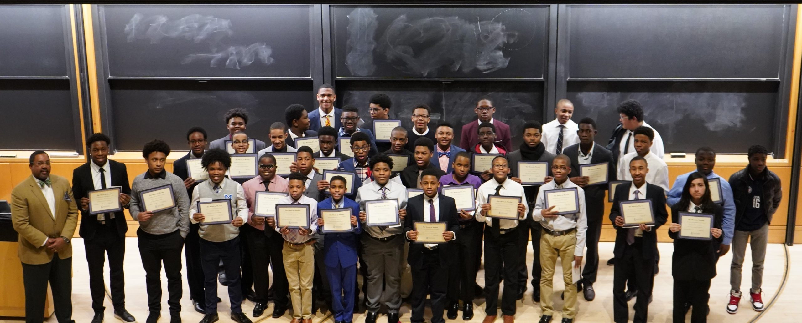 Graduates of the Role Models for Manhood Program, Mu Boulé (Northern New Jersey), February 23, 2020 on the Campus of Princeton University