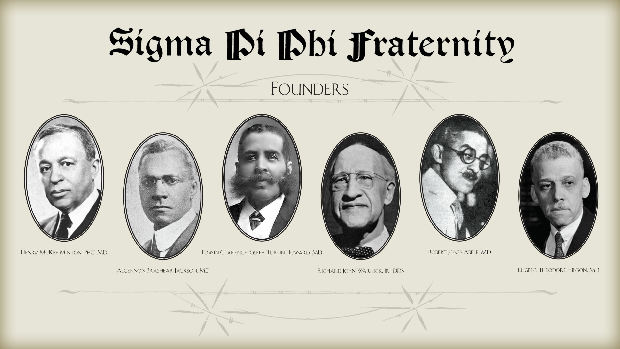 Montage of Sigma Pi Phi Fraternity Founders|Members of Sigma Pi Phi Fraternity and their Wives at the 15th Annual Grand Boule