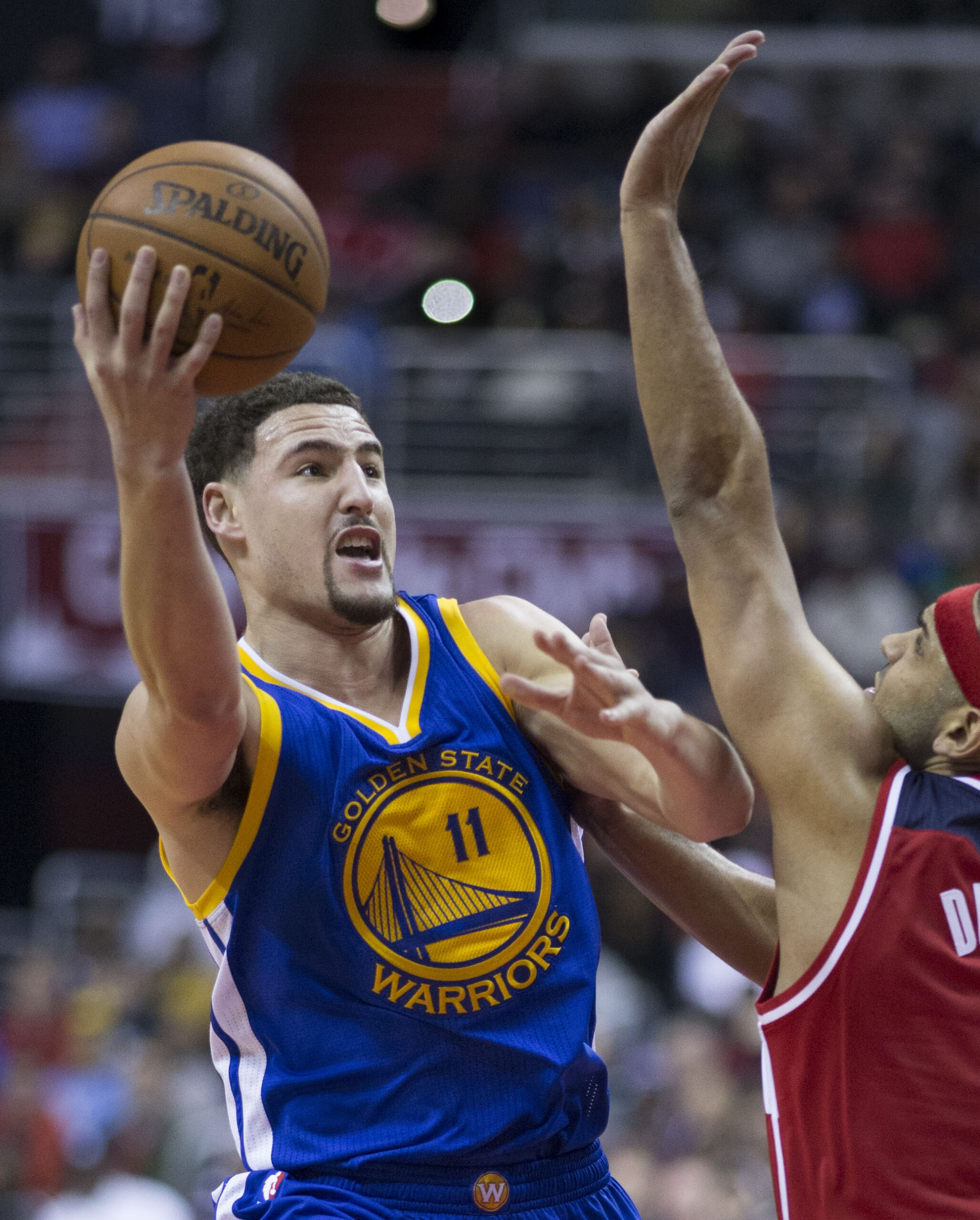 Klay Thompson during a Warriors vs. Wizards Game