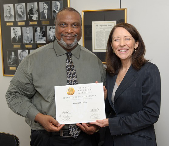 Senator Maria Cantwell and Quintard Taylor in her Washington D.C. Office June 18, 2015